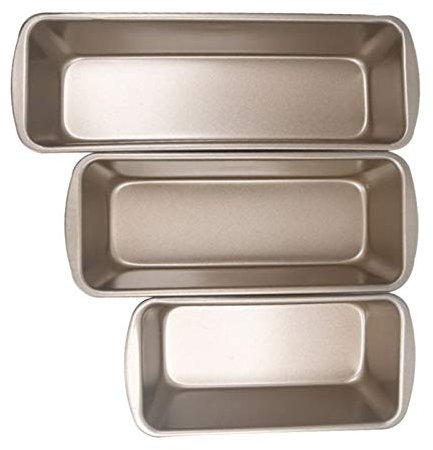 Illkjasfc 3 pezzi/set rettangolo pagnotta teglia per pane stampo in acciaio al carbonio