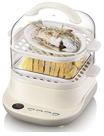 MQPALZKD Automatic Household Electric Steamer Cooker 2 Layers Multi Steaming Cooker Machine Easy
