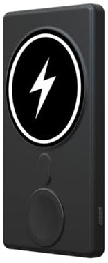 KhUkhu Power Bank Wireless 3 in 1 da 5000 mAh, Power Bank Magnetico Wireless da 15 W, Caricabatterie Portatile Wireless Compatibile con iPhone 12/13/Mini/Pro/Pro Max
