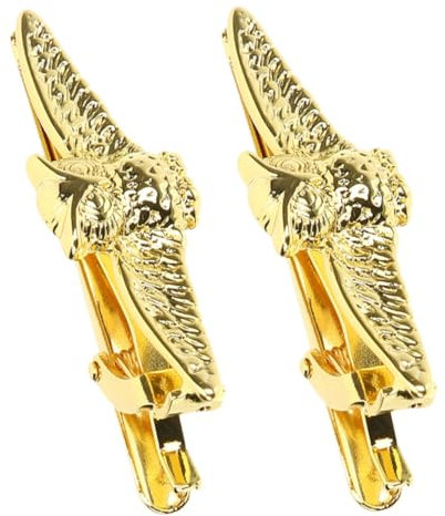 BESPORTBLE 2stücke Goldene Krawattenklammer Für Herren Business-krawattenhalter Aus Zinklegierung Einfach Anzuwendende Krawattenspange Für Hochzeiten Und Formelle Anlässe