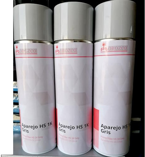 3 apprêts en spray HS Primer gris moyen 500 ml.