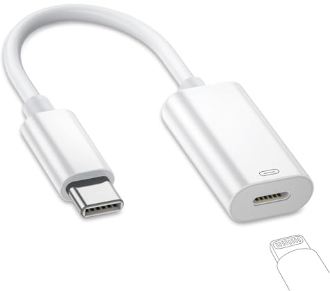 flintronic 3 en 1 Adaptador de Audio Lightning a USB-C, Adaptador USB C a Lightning, de iPhone a Tipo C, para iPhone 17/16/15, Galaxy S24/S23, iPad Pro Max/15 Plus, Galaxy S24/S23, iPad