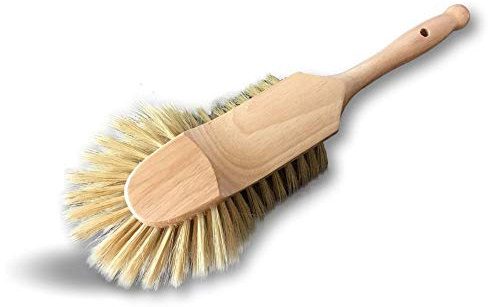 Kibros Lot 3 brosses balayettes boulangères 1/2 tête Bambou Soie 40 mm | 1/2 tête, bambou, soie blanche sortie 40 mm, four boulanger pâtissier entretien nettoyage plaque.