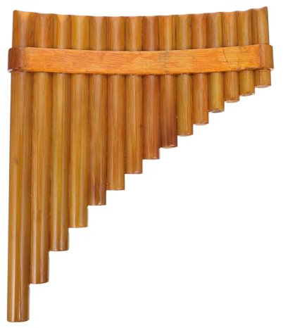 VICASKY Röhrige Panflöte Aus Naturholz Linksseitiges Blasinstrument Für Anfänger Junge Mädchen Tragbare Traditionelle Bambus-flöte Mit Präziser Tonlochverarbeitung Langlebig Und Einfach Zu