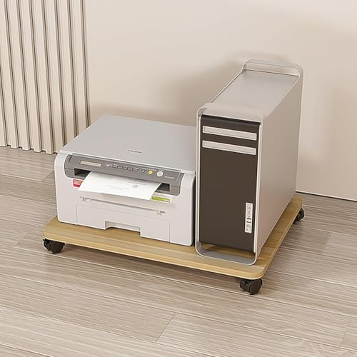 Supporto multimediale AV multifunzionale a torre audio rotante con ripiano per console di gioco mobile, supporto professionale per giradischi kaki, 50 x 40 cm, perfetto per la configurazione di