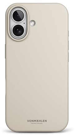 VONMÄHLEN Soft Silicone Case - Silikonhülle aus recycelten Materialien, kompatibel mit iPhone und MagSafe, Handyhülle mit Kamera-Displayschutz - iPhone 17 - Cream