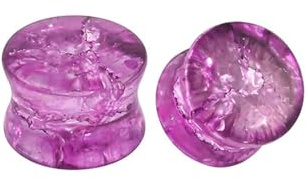 RDSGYZ 2STK Ohrring Ohrplug Retro, Glas Dehnstäbe Ästhetisch Ohrpiercing Schmuck Set Glas und Muster für Unisex