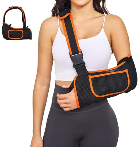 MDPUTY Arm Sling for Women Men, Shoulder Sling Shoulder Immobilizer Slings Adjustable Slings Arm Support Immobilizer with Neck Pad for Rotator Cuff Torn Hand Wrist Elbow Post-Surgery