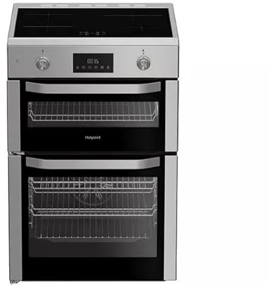 HDE6IDC2X 60cm Electric Induction Cooker with Multiflow Fan Oven, Ceramic Hob, Stainless Steel, Energy Efficient, Modern Kitchen Design