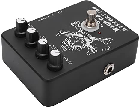 Bnineteenteam Pedal de Guitarra de Distorsión, Efectos Metálicos de Alta Ganancia con True Bypass, LED para Control de Tono, Perfecto para Guitarristas Eléctricos