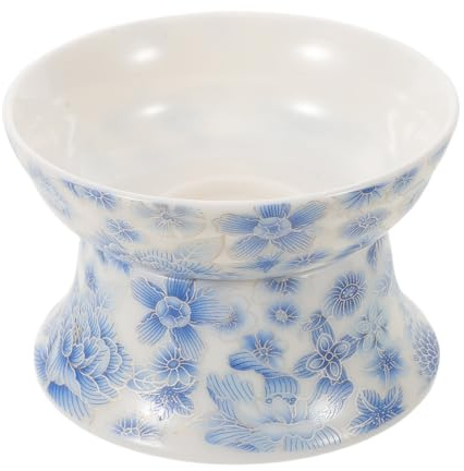 INOOMP Colador de Té de Cerámica Reutilizable Malla Fina, Diseño Elegante Azul, Portátil Ceremonia de Té China y Recibir Invitados
