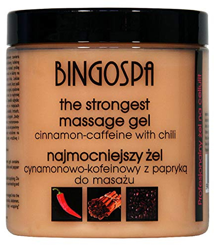 Kraftvolles Anti Cellulite Zimt-Koffein Gel mit Paprika 250g BINGOSPA