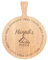 Personalised Custom Pizza Board Names Circle Serving Tray Handle Paddle Round Wooden 45x34cm