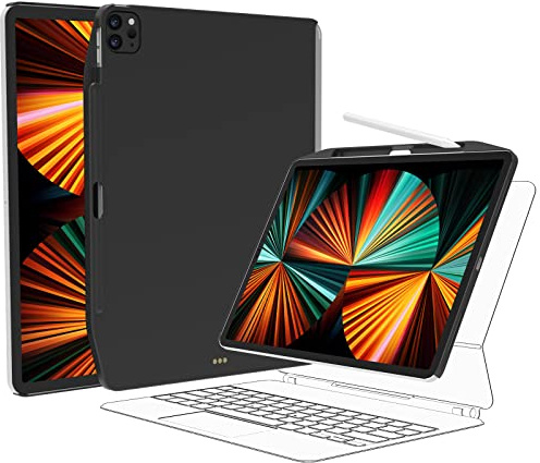 SwitchEasy CoverBuddy - Funda para iPad Pro de 12.9 Pulgadas 2021-2022 con Soporte para lápices (5-6 Generaciones), Compatible con Teclado mágico, Teclado Inteligente (Teclado, Soporte y trackpad no