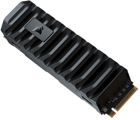 Corsair MP600 PRO XT 4 TB Gen4 PCIe x4 NVMe M.2 SSD (Sequenziellen Lesegeschwindigkeitenvon bis zu 7.100 MB/s sowie sequenziellen Schreibgeschwindigkeiten bis 6.800 MB/s, Hochdichter TLC NAND) Schwarz