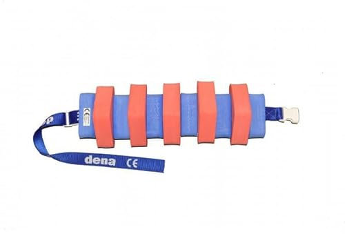 Schwimmgürtel Jugendliche Farbe Rot/Blau mit Sicherheitsverschluß 100cm Länge, verstellbarem Gurtband und abnehmbaren Plastazote-Schwimmern. Für Schwimmtraining. Nur so viel Hilfe wie nötig!