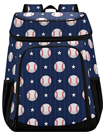 Baseball-Sport-Kühlrucksack für Damen und Herren, Picknick-Kühltaschen, isoliert, große Kapazität, Lunch-Taschen für Arbeit, Angeln, Wandern, Camping, Park, Strand