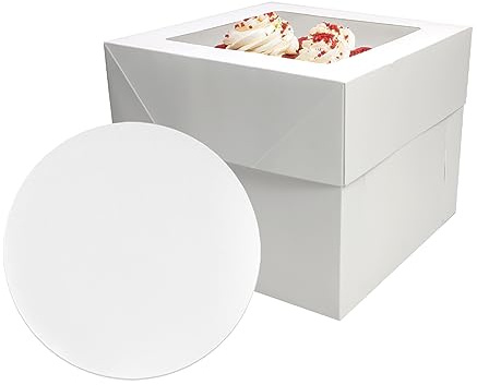 GylSun 3 sets Cake Boxes 12x12x10 inches with Boards Bakery Boxes for Cakes