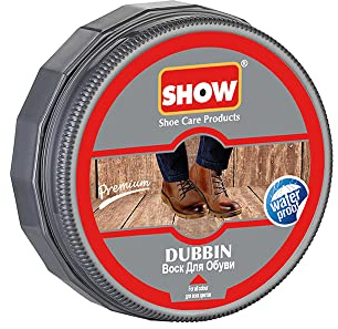 SHOW Dubbin - Cera impermeabilizante - Condición nutrición zapatos botas bolsos cinturones chaquetas - Neutral Unisex 1 unidad productos para el cuidado del cuero, neutro, M-L