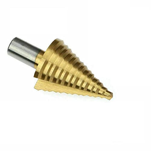 NITVIA 1pc 5-35mm Titan Stufenbohrer Schnellarbeitsstahl Cutter 13 Schritte Größe Kegelbohrer Holz Metall Lochschneider Kernbohrer