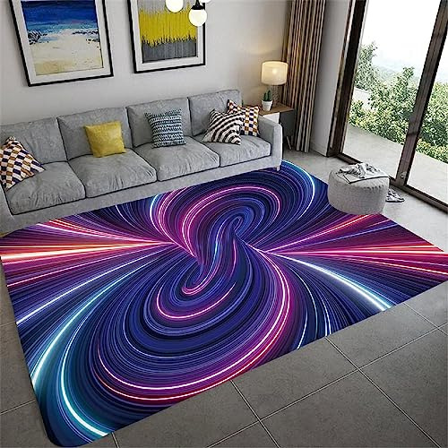 Tappeto Salotto Strisce A Spirale Astratte Tappeto Soggiorno Pelo Corto Morbido Antiscivolo Tappeti Salotto Grandi Camera Da Letto Home Decor 140 X 200 Cm