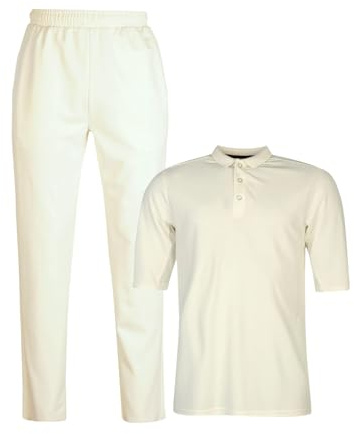 PROSTYLE SPORTS Personalised Cricket Juniors Boys Whites Dryfit Short Sleeves Shirt (Printed) with Full Length Trouser Pant