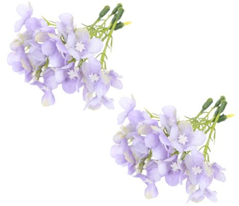 Amosfun Fiore di Seta Ortensia Simulato, 20 Pezzi, Lavanda, per Fai da Te