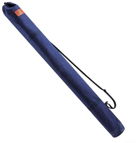 QOXEZY Canvas Fishing Rod Bag, Fishing Gear Storage Bag Organizer Bag, Large Capacity Organized Storage Fishing Umbrellas Fishing Rods Fishing Nets Brackets(130cm Blue)