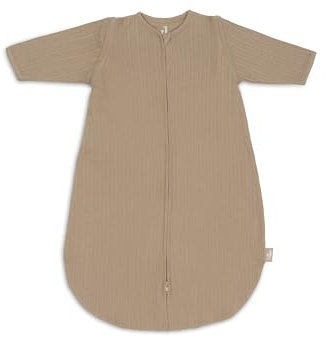 Jollein Schlafsack Baby Rund - Ajour Biscuit - 70 cm - Baumwolle - 0.5 bis 1.0 TOG - Abnehmbare Ärmel - Oeko-TEX Zertifiziert