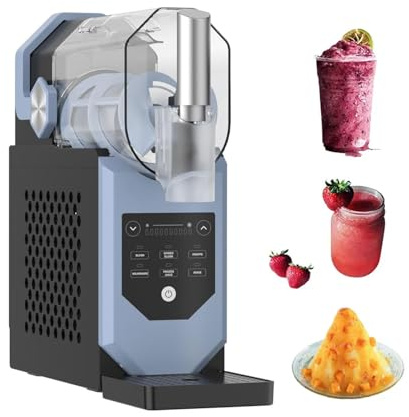 MiBoce 2L Professional Frozen Slushie Maker, Macchina per Fanciulla di Ghiaccio Commerciale, Nessun Ghiaccio Necessario, Rotazione a 360 ° Freezing Rapido, 5 Preset, Funzione di Pulizia Automatica