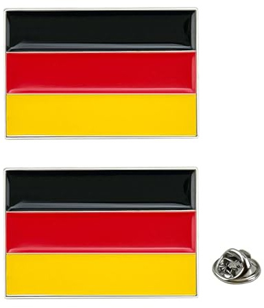 2/4 Stk. Pin Anstecker Deutschland Flagge - Deutschland Brosche - Deutschland Fahne Anstecknadel aus Zinklegierung, 3cm x 2cm