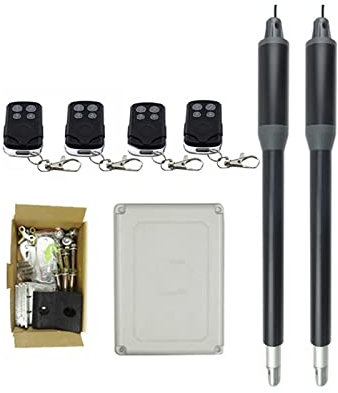 Apricancello automatico a doppia battente, apricancello elettrico con telecomando for cancello industriale e residenziale for sicurezza domestica/fattoria/garage/azienda,Modalità di potenza flessibil