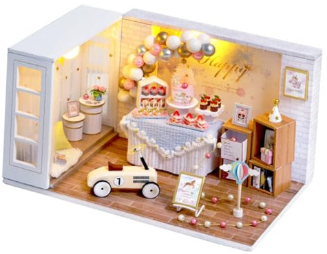 Milisten Maison Miniature à Monter Soi-même Mini Appartement Kit DIY Jouet à Assembler Manuellement pour Garçon Fille Et Amis