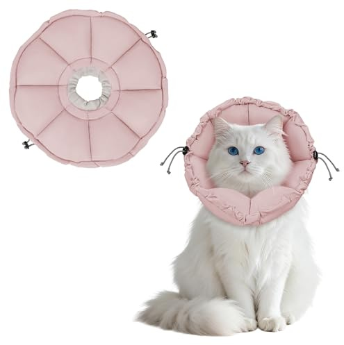 Supet två-i-ett syfte halsband för katt (rosa, M)
