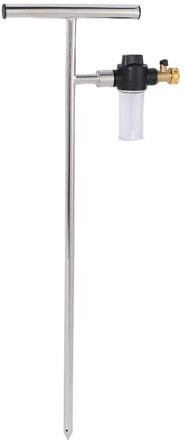 Ejoyous Varilla de Riego de Raíz de Acero Inoxidable de Riego Profundo con 4 Salidas a Prueba de óxido de 32 Cm de Longitud para árboles Arbustos con Botella de Fertilizante y Válvula