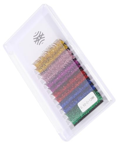 EXCEART 6 Paia di Ciglia Finte Glitterate e Colorate 15Mm Extension Ciglia Glitter per Trucco Cosplay e Feste Leggere e Flessibili per un Effetto Voluminoso e Scenico Colore Casuale