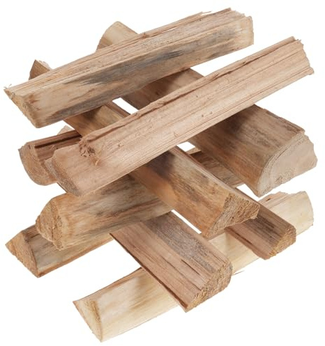 Hemobllo 10 Bûches de Bois de Chauffage Séchées au Four 22 Cm Bois Dur Naturel pour Barbecue Cuisson en Plein Air Foyer Extérieur et Camping pour Four à Pizza et Fumage