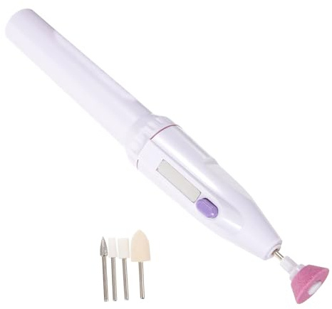 ULTECHNOVO Máquina Eléctrica de Uñas Portátil para Pulir y Limar, Material Abs Seguro, Adecuado para Uso Personal y Artistas de Uñas, Color Blanco