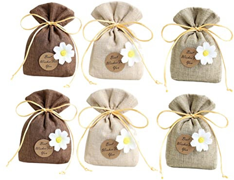 6 Stücke Leere Duftsäckchen Jutesäckchen Lavendelsäckchen Duftbeutel Schmuckbeutel Kleine Stoffbeutel Geschenksäckchen mit Kordelzug Säckchen für Schrank Kleiderschrank Duft