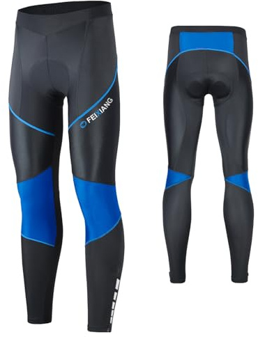 MEETWEE Men's Cycling Pants Trousers, Long Bike Pants Trousers Tights Legging Breathable 3D Sponge Padded for Cyclist Riding Wear