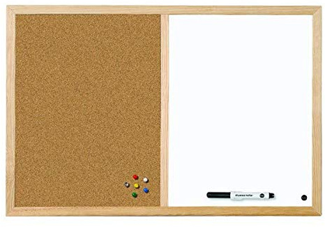 Bi-Office Cork and Drywipe Combination Board 900x600mm MX07001010+ Free Finchley Pen
