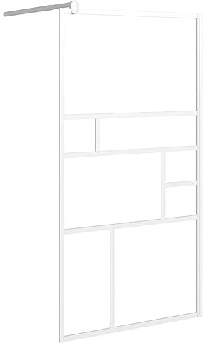 vidaXL Paroi de Douche Cloison de Baignoire Accessoire de Salle de Bain Cloison de Douche Maison Intérieur 100x195 cm ESG Verre Blanc