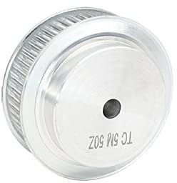 PALAPUDE 1pc Riemenscheibe 5M-48T/49T/50T/51T/52T/54T, Bohrungsgröße 10mm Elektromotor Riemenscheibe Keine Positionsschraube for Breite 20/25mm 5M Gummiriemen (Größe : 5M-52T, Farbe : Width27 mm)