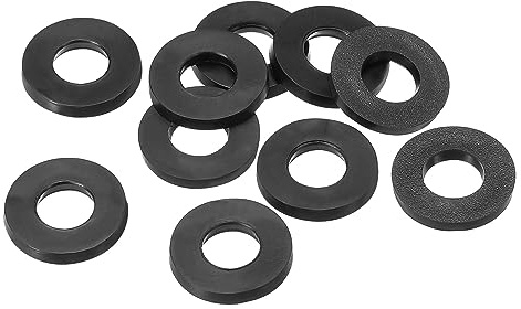 PATIKIL M8 Gummi Flache Unterlegscheiben 40 Packung 8mm ID 16mm AD 2,2mm Dick Dichtring Dichtungsringe Beilagscheiben für Wasserhahn Rohre Wasser Schlauch Befestiger Bolzen Schwarz