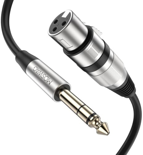 MOSWAG XLR Female Cable, 6.35mm TRS Jack Instrument Cable, Mic Speaker Cable for Audio Sound Consoles, Power Amplifier, instrument cable 10M/32.8FT