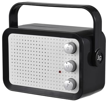 Btuty Mini Gitarrenverstärker 3W Tragbarer Gitarren-Lautsprecher DC 9V MP3-Wiedergabe Ausgang Stereo Kopfhörer Leicht für Holzgitarre Ukulele Erhu Violine Einstellung