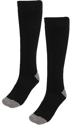 Buachois Beheizte Socken, 1 Paar Fußwärmer, Socken, Fußwärmer für Damen, Fußwärmer, Baumwolle, schnell erwärmend, bequem, atmungsaktiv, beheizte Socken für Männer und Frauen, Winter,