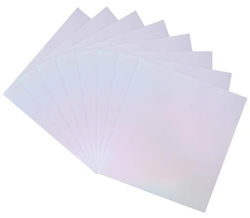 QUARKZMAN 50er Pack Toner-Reaktionsfolie, Deco-Folie-Transferblätter 8,5x11 A4 Heißfolienpapier für Laserdrucker Scrapbooking Heat Transfer DIY Craft, Laser Silber
