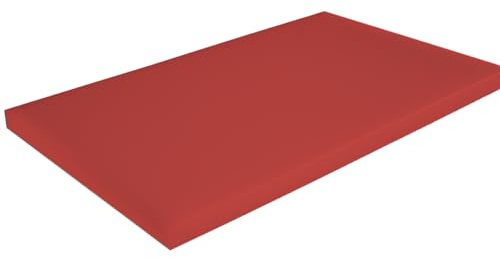 Gastro Schneidebrett aus Kunststoff PP – Hygienisches Profi-Schneidbrett in Verschiedenen Farben und Größen (500x300x20 mm & 600x400x20 mm) HACCP Hackbrett Küchenbrett (Rot, 500 * 300)