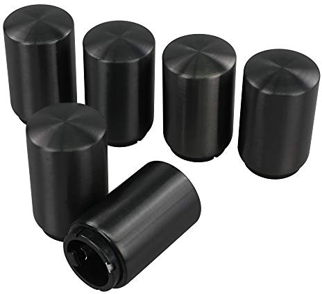 Begale Set of 6 Stainless Steel Beer Bottle Opener, Magnet Push Down Bottle Cap Opener, Black